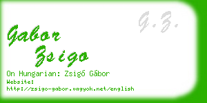 gabor zsigo business card