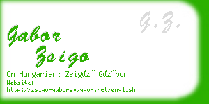 gabor zsigo business card